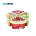 200 ml de embalaje personalizado Triángulo PP Caza de helado de pastel de plástico recipiente de caja de helado con tapa